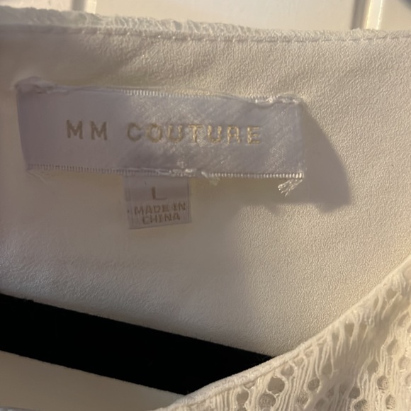 MM Couture cream colored mini dress. Labeled as a L. It is a size small. - Picture 2 of 4